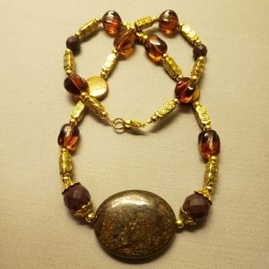 Wisconsin Monarch's "Stone Sober" Necklace 17"